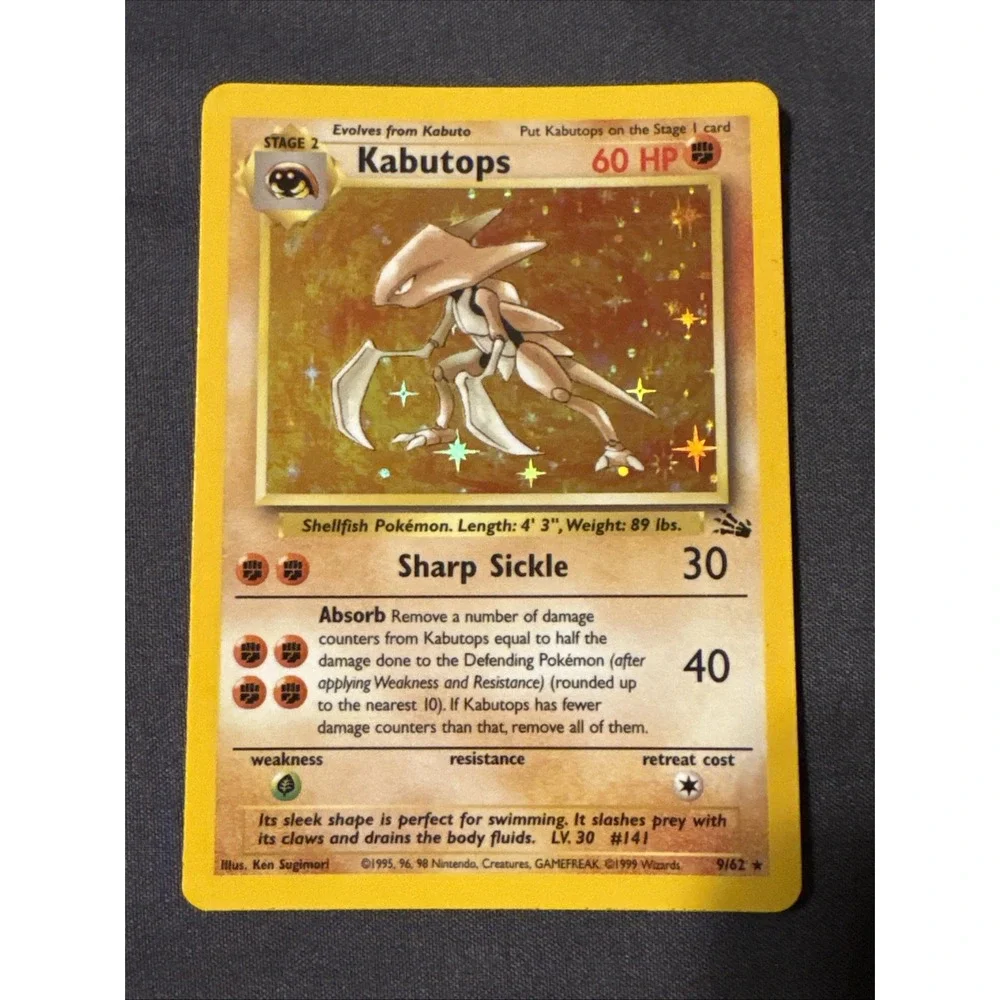 Games | Kabutops 962 Pokemon Fossil Unlimited Holo Rare Card Wotc Lp |  Poshmark
